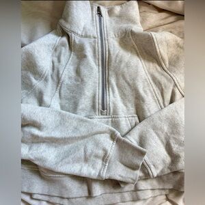 Men's Light Gray Zip-Up Sweater